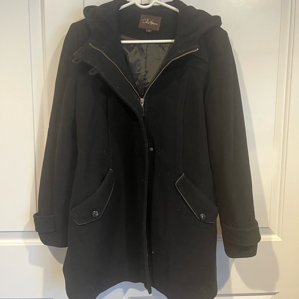 Cole Haan Women's Black Pea Coat